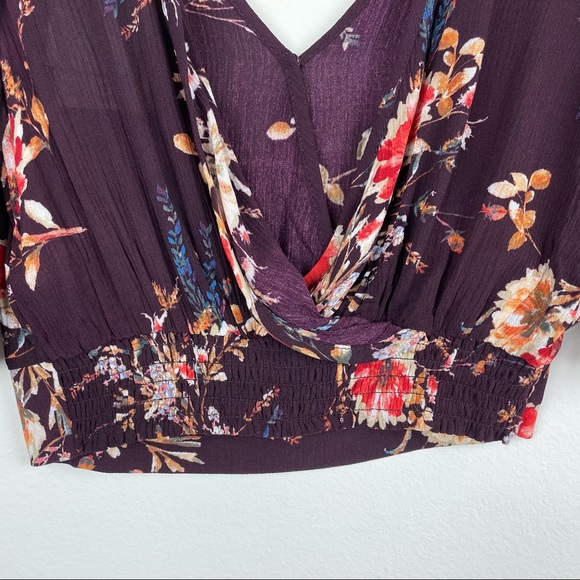 BAND OF GYPSIES  Boho Bohemian Floral Crop Top B19 - Picture 8 of 9